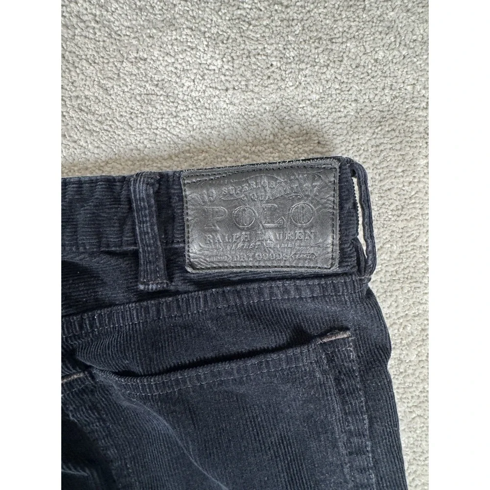 Polo Ralph Lauren 67 Corduroy Black Pants Size 36x32 Superior Quality Dry‎ Goods